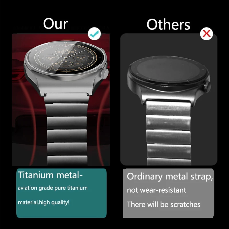 Titanium Watch Strap for Original Huawei GT 2 Pro 22mm Titanium Metal Watch Band for Huawei watch 3 Magic 2 GT 2E EGC Wrist Band