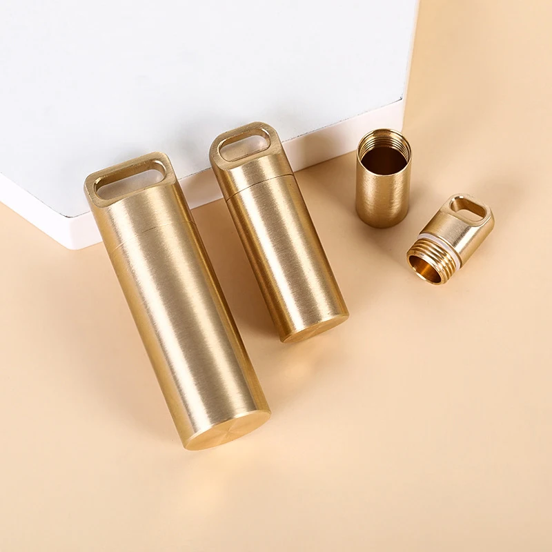 

1 шт., водонепроницаемые латунные Чехлы для лекарств