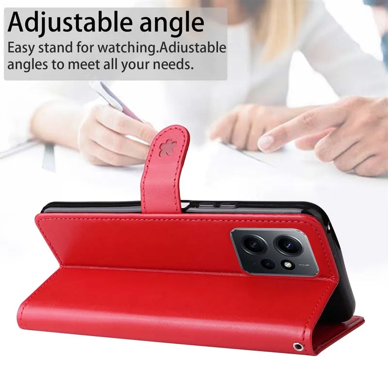 Кожаный чехол-книжка для POCO M6 Pro C65 X5 X6 4G чехол-бумажник Xiaomi Redmi Note 12 13 12S A1 A2 A3 Plus 12C 13C