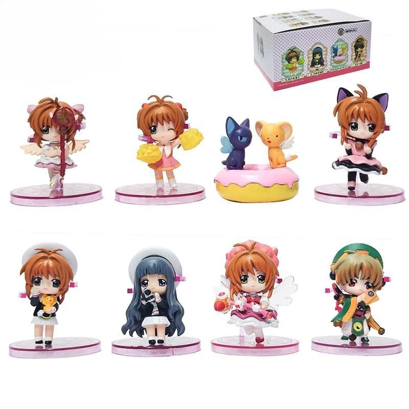 8 шт./компл. японские аниме-карты каптор Сакура милые фигурки игрушки мультяшная