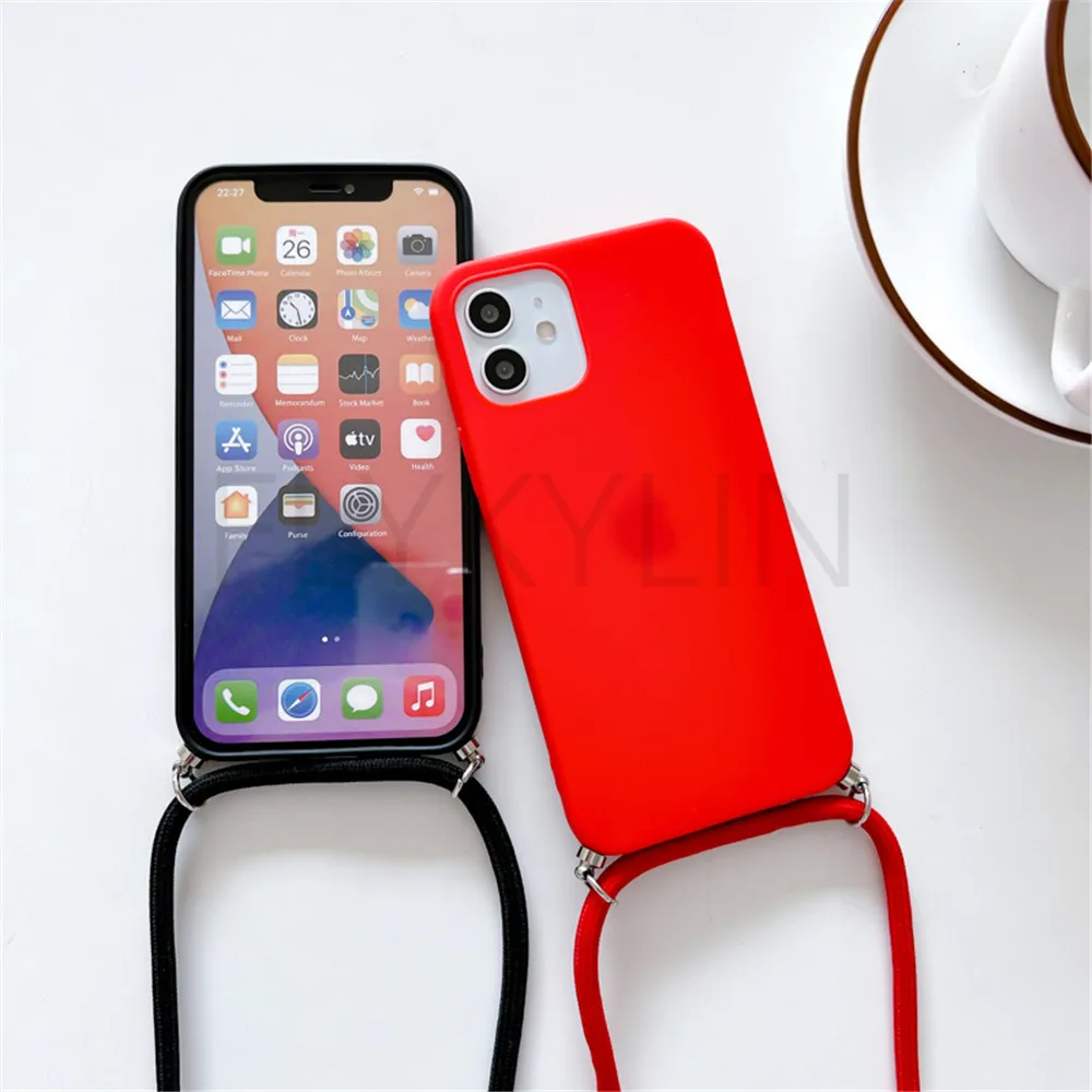 lanyard strap cord chain phone case for xiaomi redmi note 10 9 10s 9s pro max 10 9 9a 9c cover mi poco x3 nfc pro 12 pro 11 lite free global shipping