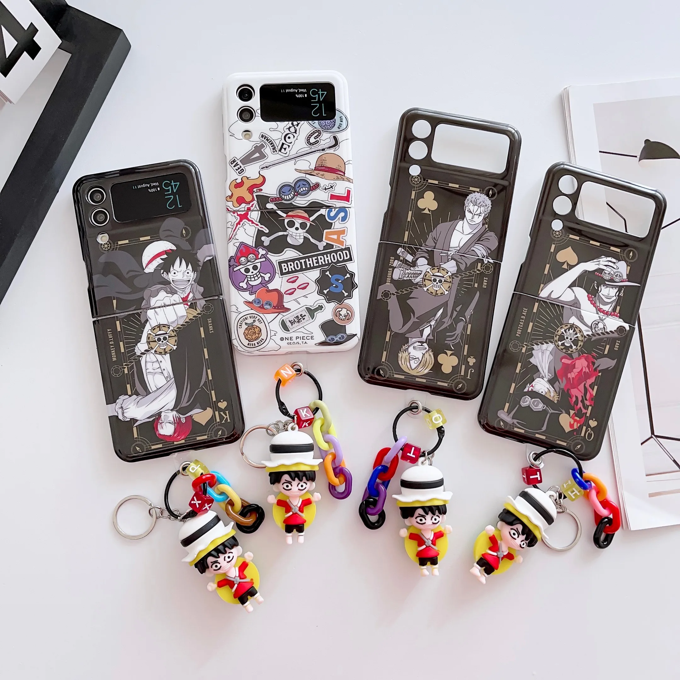 

Ones Pieces Luffys Case for Samsung Galaxy Z Flip 3 Hard PC Back for Z Flip 4 Case Protective Shell