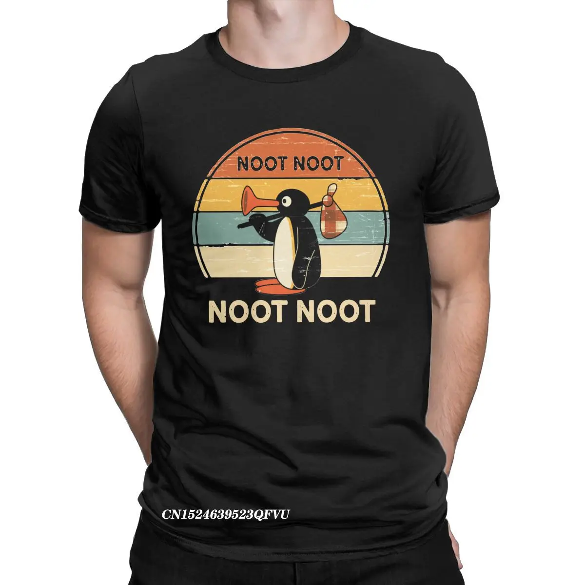 Camiseta de algodón de primera calidad para hombre y mujer, camisa con estampado de cuello redondo, de Noot, Noot, Pingu, pingüino, Meme, regalo divertido, Harajuku