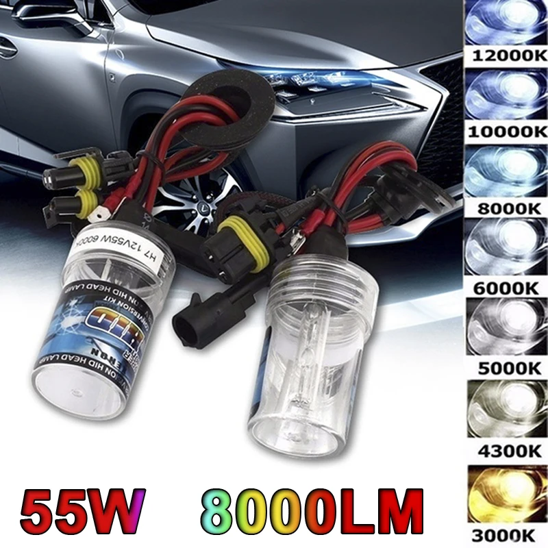 

New Auto lights lampCar hid xenon headlight bulbs repacement H1 H3 H11 H7 H8 H9 H4-1 H4-2 9012 9006 9005 6000k