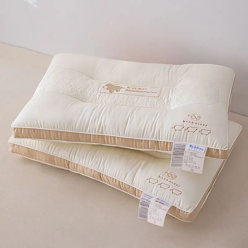 

Новая подушка для шеи, мягкая и приятная для кожи шелковая протеиновая Подушка для спальни, общежития, постельное белье для односпальной кровати, Подушка 48*74 см