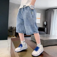 boys denim shorts summer clothes 2022 new childrens western style casual pants childrens summer baby five point pants