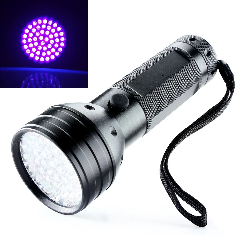 

51 светодиодная лампа, ультрафиолетовая, яркая, черная, 395-410nm, фонарик, фонарик, лампа, свет