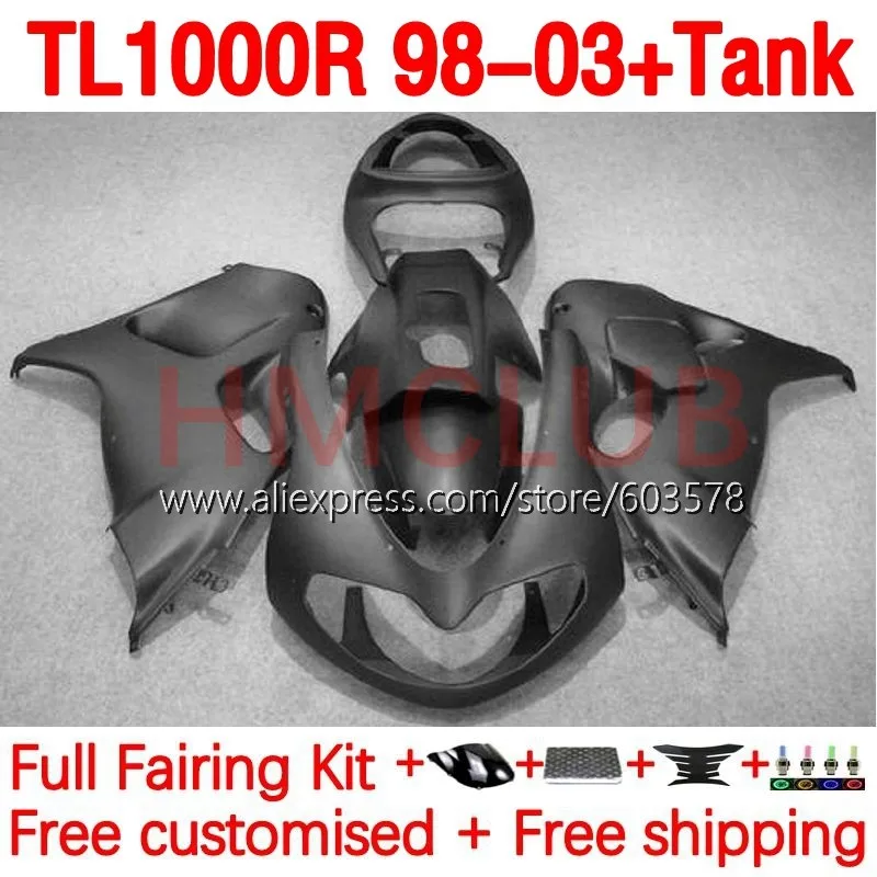 

+ Бак для SUZUKI SRAD TL1000 TL 1000 R 1000R TL1000R 98 99 01 02 03 матовый черный 1998 2001 2002 2003 Инжекционный обтекатель 181No.3