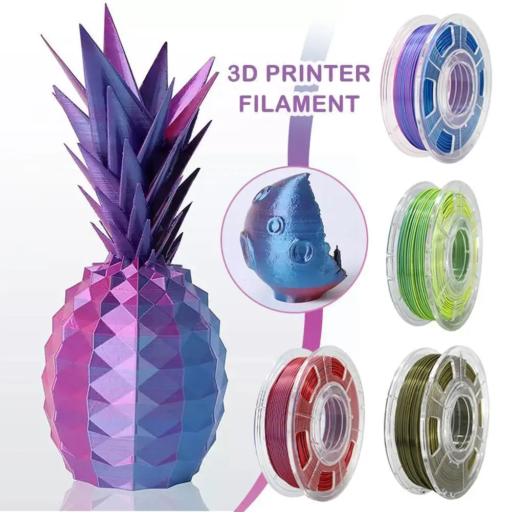 

1kg 3D Printing PLA Filament Two-color 1.75MM Diameter PLA Silk Consumable PLA Filament For 3D Printing Printer Accessories J4P4