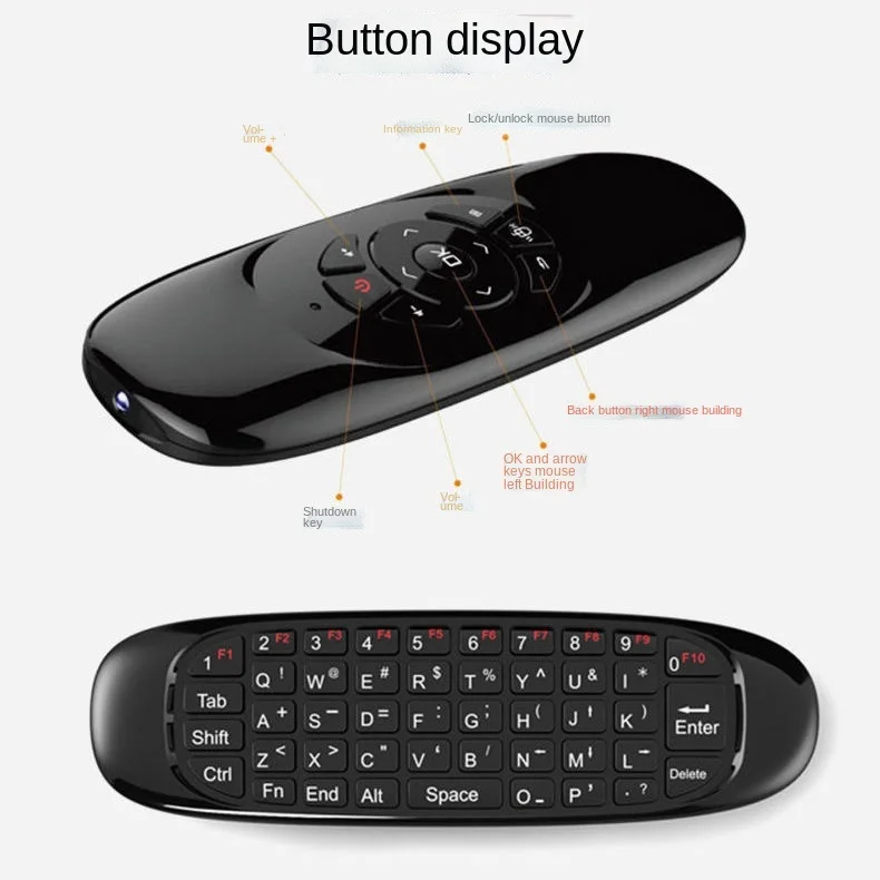 C120 2 4G двухсторонняя полноразмерная клавиатура пульт дистанционного управления