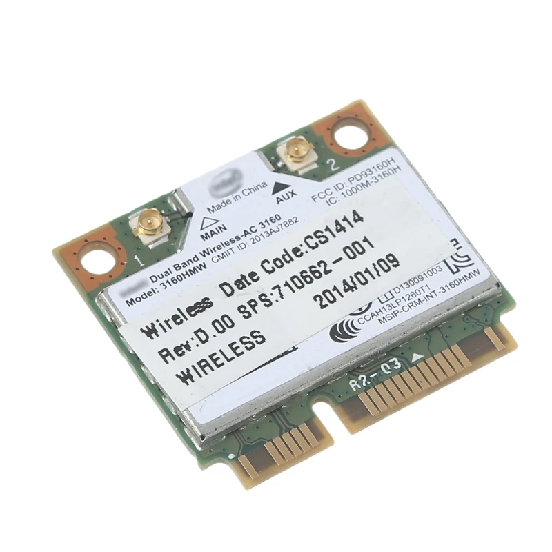 A9LC для intel Dual Band Wireless-AC 3160 3160HMW Half Mini PCI-E Wifi bluetooth 4 0 Wlan-карты HP SPS 784638-005 |