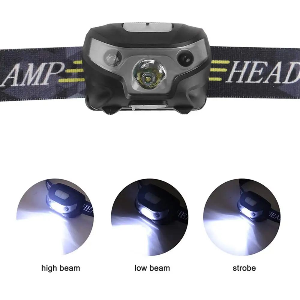 ZK20 Dropshipping LED Headlamp Body Motion Sensor Headlight Mini USB Rechargeable Led Flashlight for Camping Bicycling Light enlarge