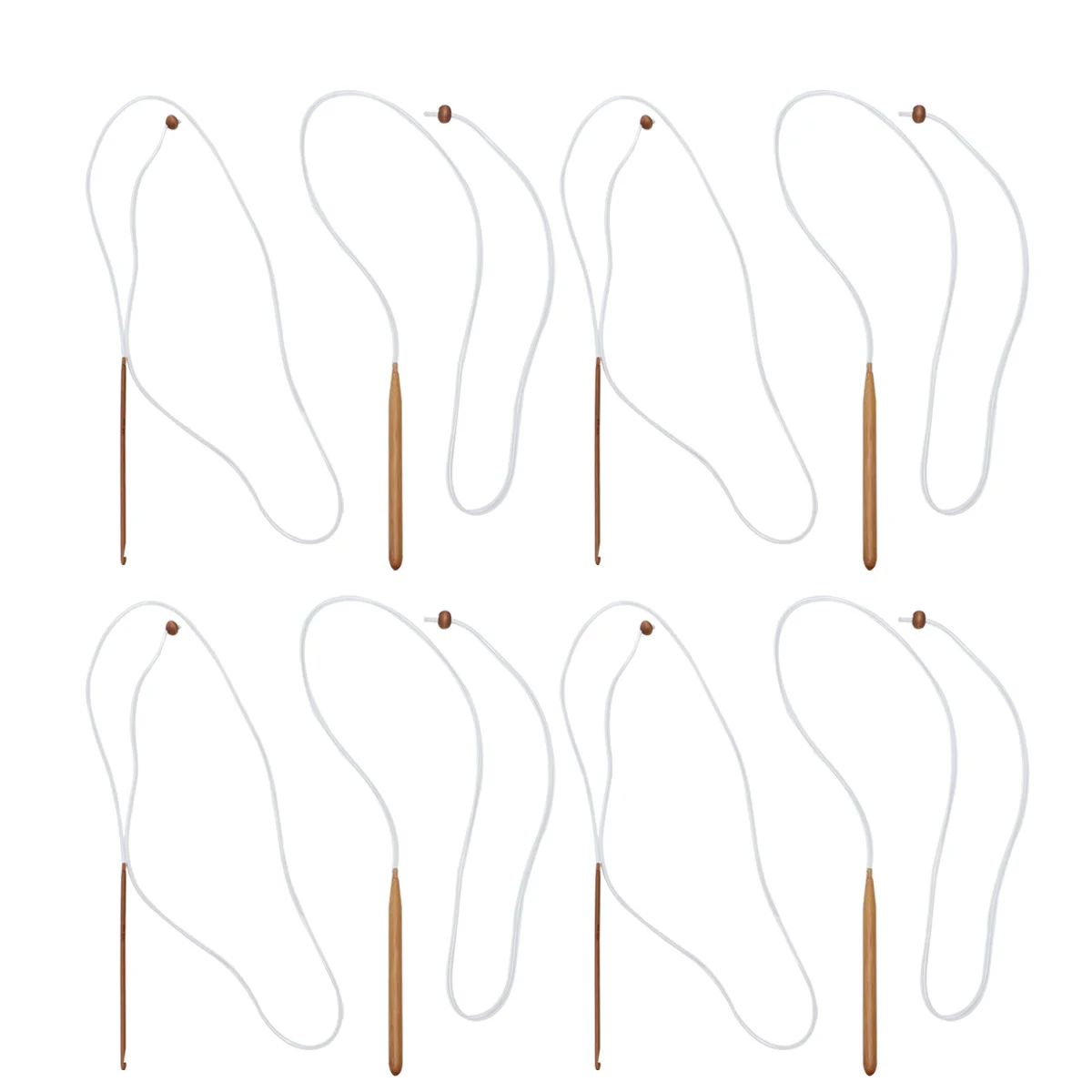 

Afghan Crochet Hook Knitting Needles Needle Wooden Hooks Set Bamboo Circular Tunisian Flexible Carpet Supplies Wood