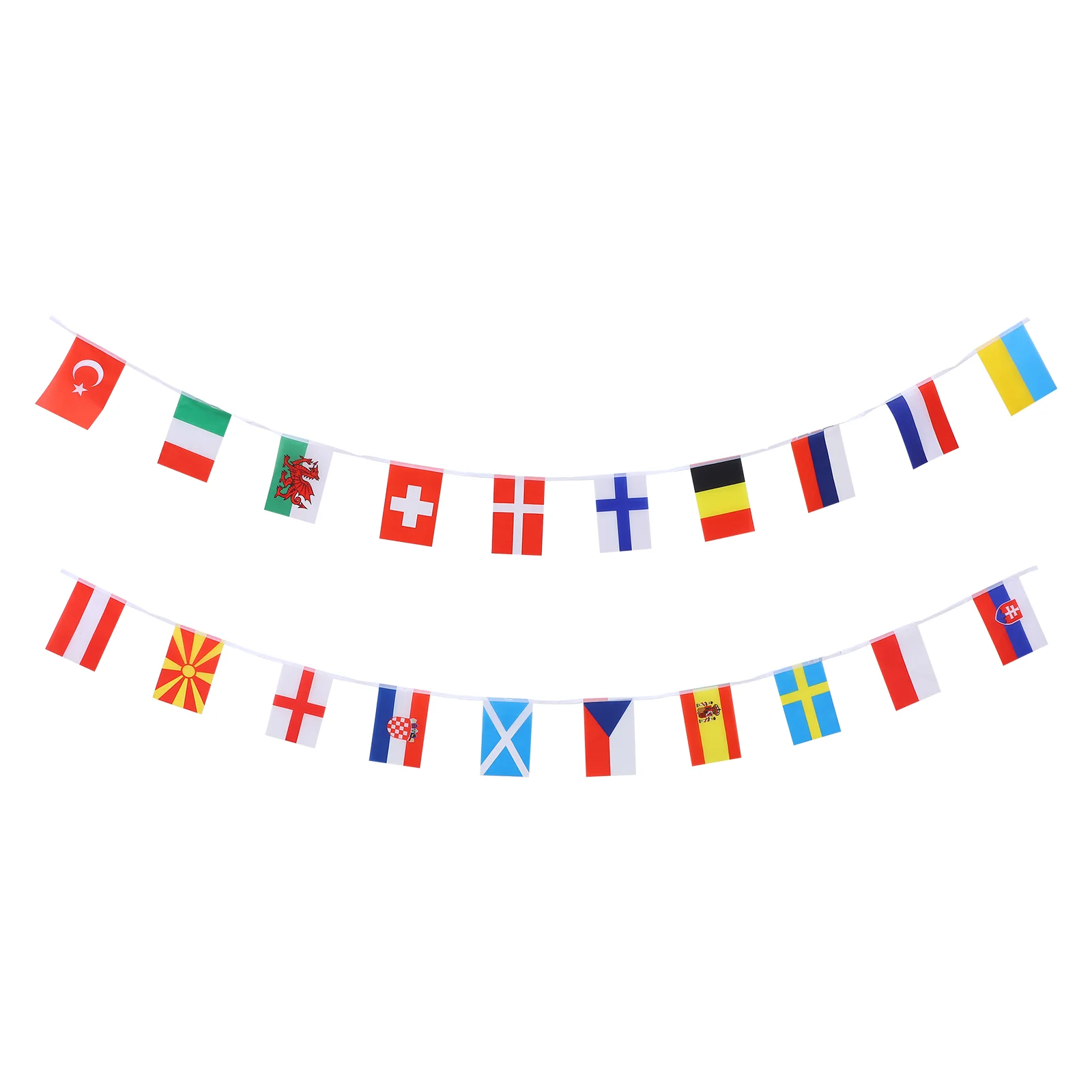 

2021 European Championships National Flag Banner Flags Team Football Fan's Party Decor String Game