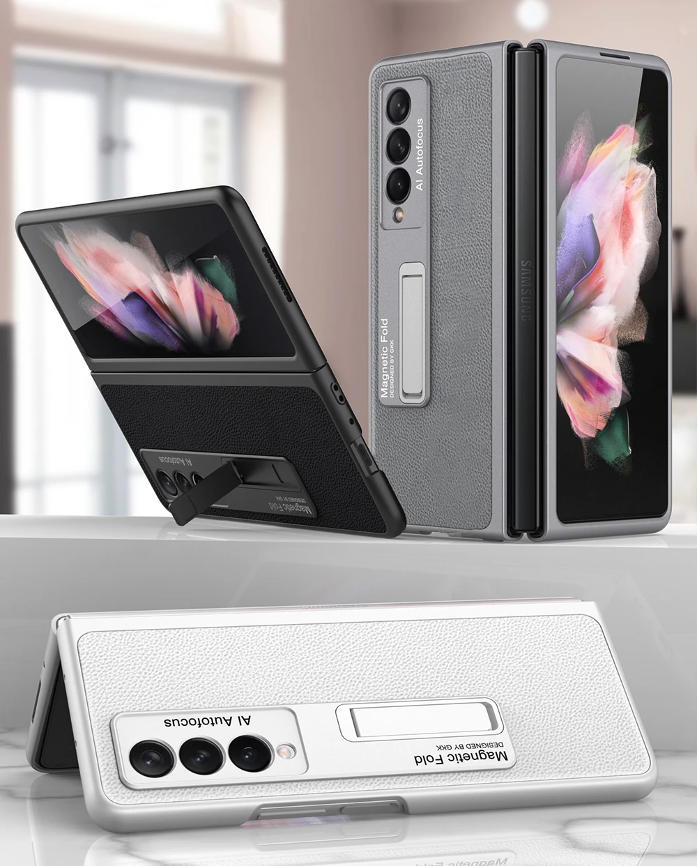 

Ультратонкий складной кожаный чехол-подставка для Samsung Galaxy Z