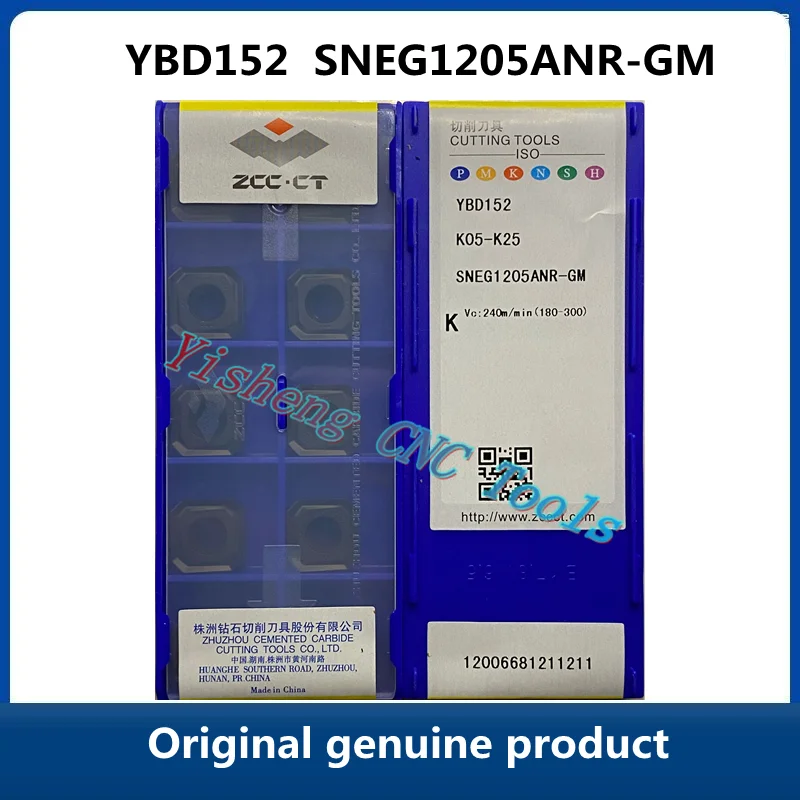 

Original genuine product ZCC CT SNEG YBC302 SNEG1205ANR-GM YBD152 Milling Cutter Inserts CNC cutting tools Original