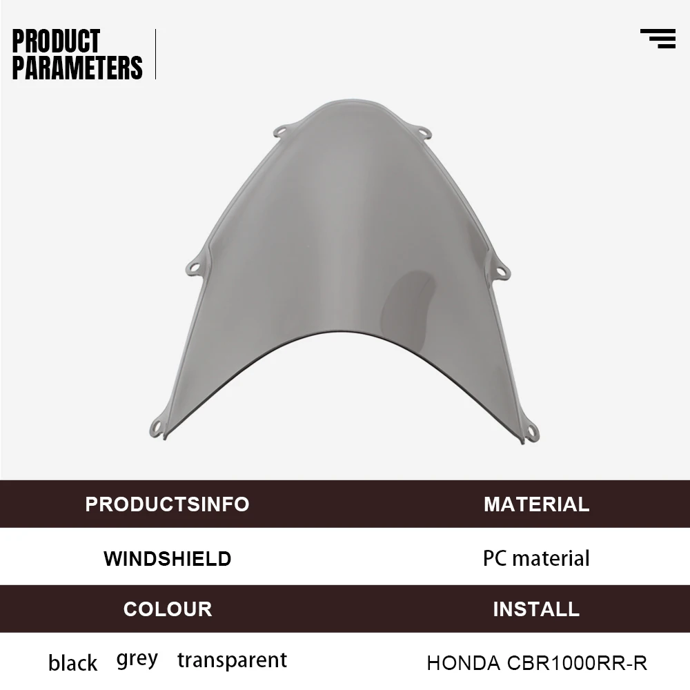 Ветровое стекло для Honda CBR1000RR CBR 1000RRA 2020-2023 ветровое мотоцикла черные и серые