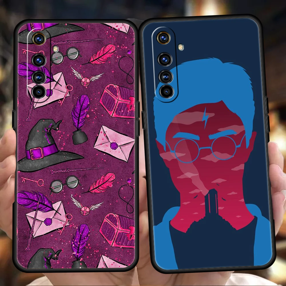 

Art Ring Potters Wand Harries Silicon For Realme 8i 9i 9 Pro Plus GT2 Pro C3 6 7 8 Pro C21 C11 C25 Pro 5G Shockproof Phone Cover