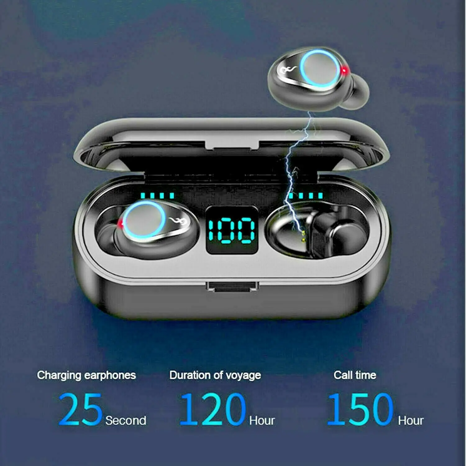 

Wireless Bluetooth Earbuds Earphones noise reducing waterproof