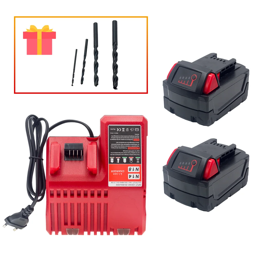 

New 18V 5.0Ah Replacement Lithium Ion Battery For Milwaukee Rechargeable Batería Power Tool Batteries 48-11-1815 48-11-1850