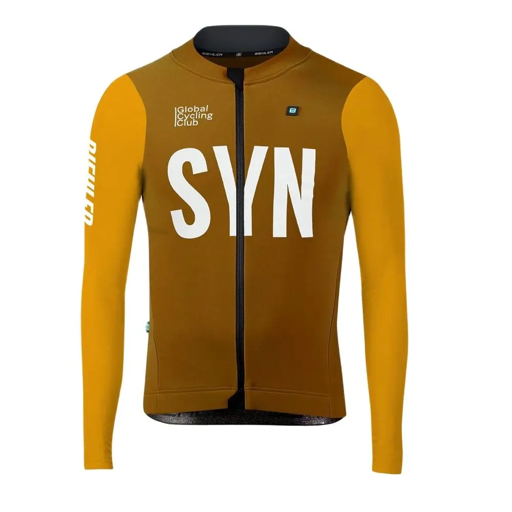 

Новинка Biehler SYN синдикат Велоспорт с длинным рукавом Джерси MTB Топы дышащая Aero Lightweig лайкра мужская Весенняя велосипедная спортивная одежда