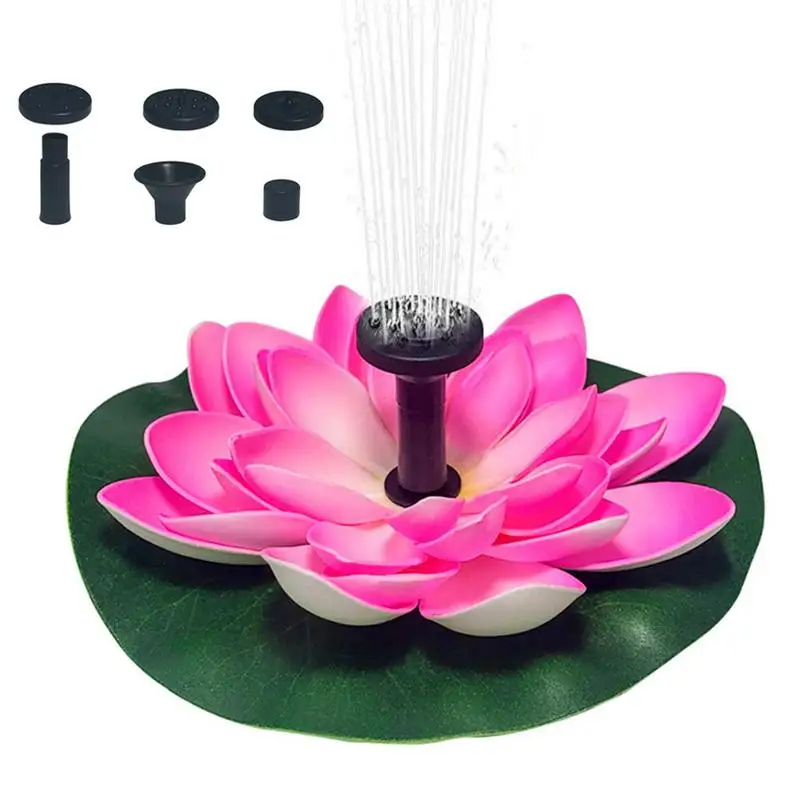 

2.5W Solar Power Pump Water Lily Bird Bath Fountain Artificial Floating Lotus Flowers Brushless Pumps Fish Pond Garden Decor