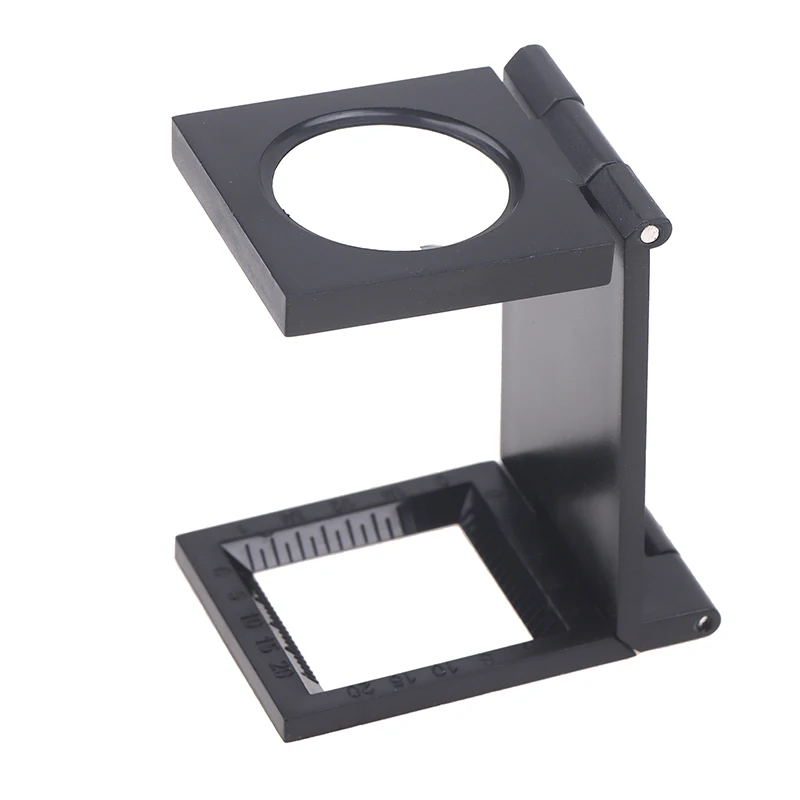 

Microscope Folding Magnifier Stand Loupe With Scale For Textile Optical Foldable Magnifying Glass Tool