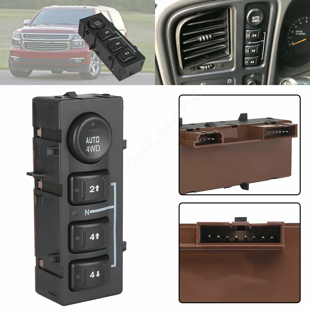 4WD Wheel Drive Switch 4X4 Transfer Case Switch Button For Chevrolet Suburban Avalanche Tahoe GMC Yukon SIERRA Car Accessories