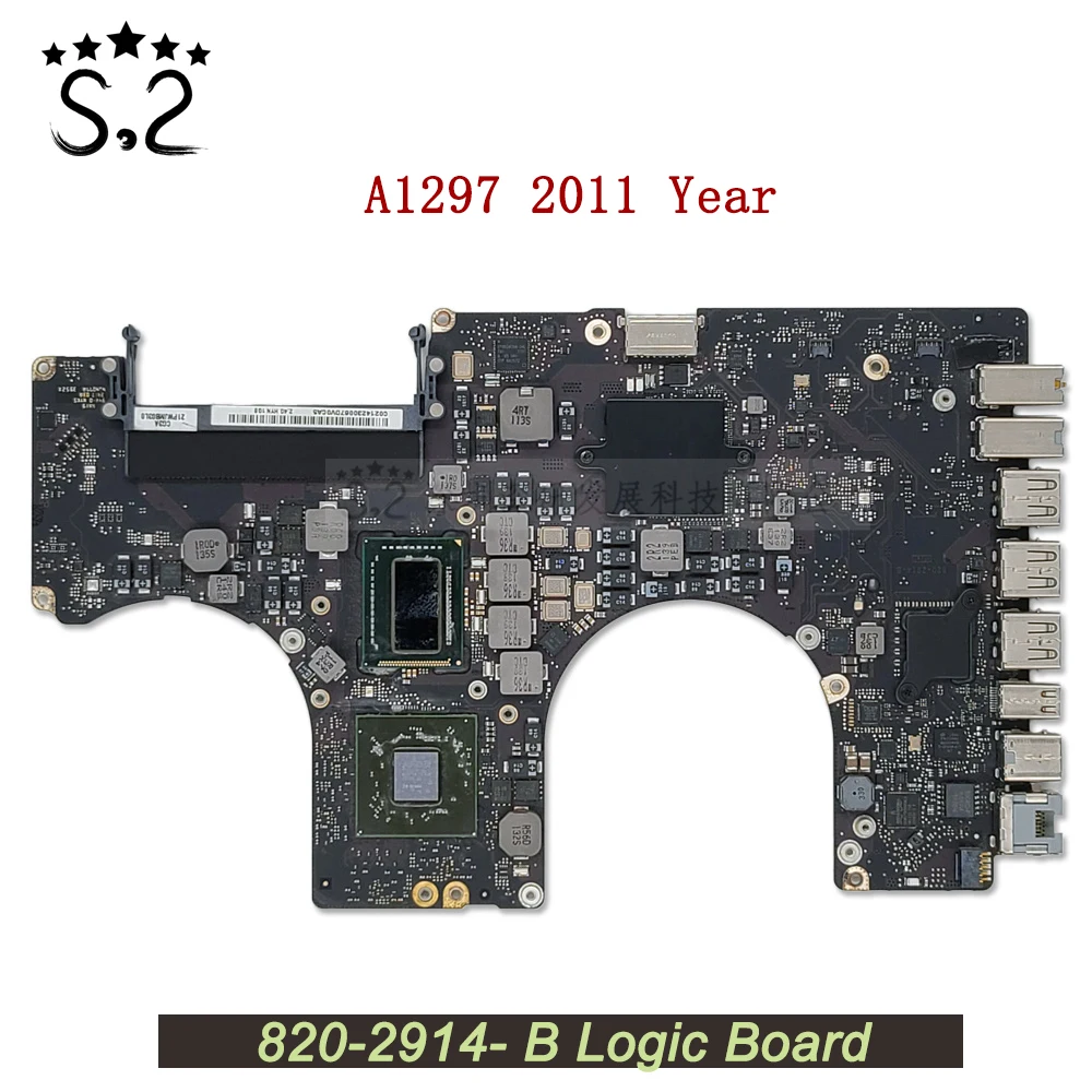 

Original A1297 Logic Board For Macbook Pro 17" Motherboard 820-2914-B Replacement Main Board 2011 Year