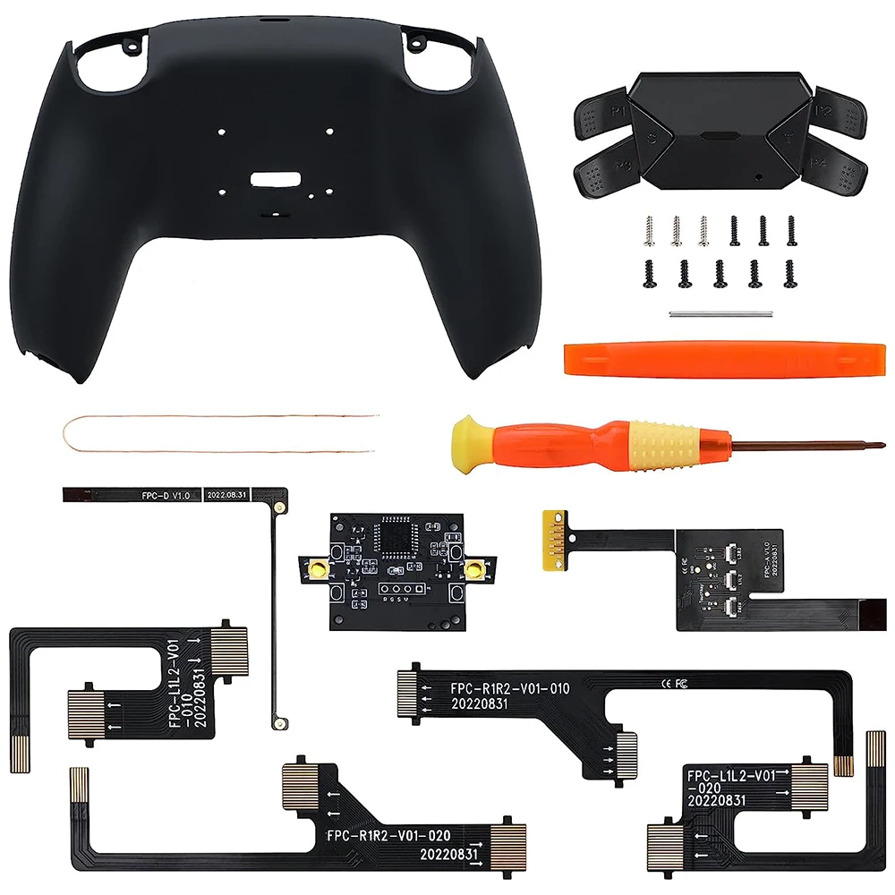 

For PS5 Controller 4 Back Buttons & Backplate Programable Remap Kit for PS5 BDM 010 & BDM 020 Back Paddles Attachment