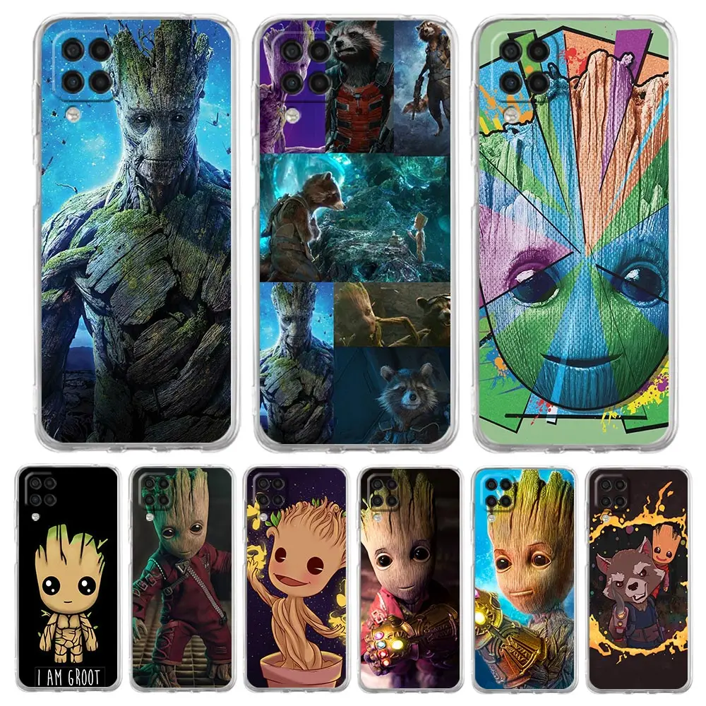 

Disney I Am Groot Cartoon Phone Case For Samsung Galaxy A51 A71 A21S A12 A11 A31 A41 A52S A32 A01 A03S A13 A22 5G Clear Cover