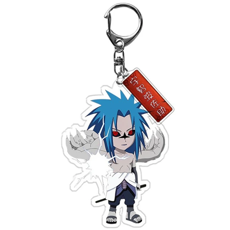 Брелки для ключей в японском стиле аниме Uchiha Sasuke женщин и мужчин держатель