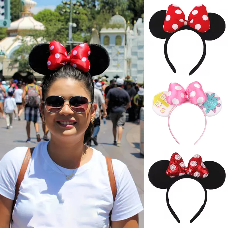 Лидер продаж классическая повязка на голову с бантом в горошек большого размера