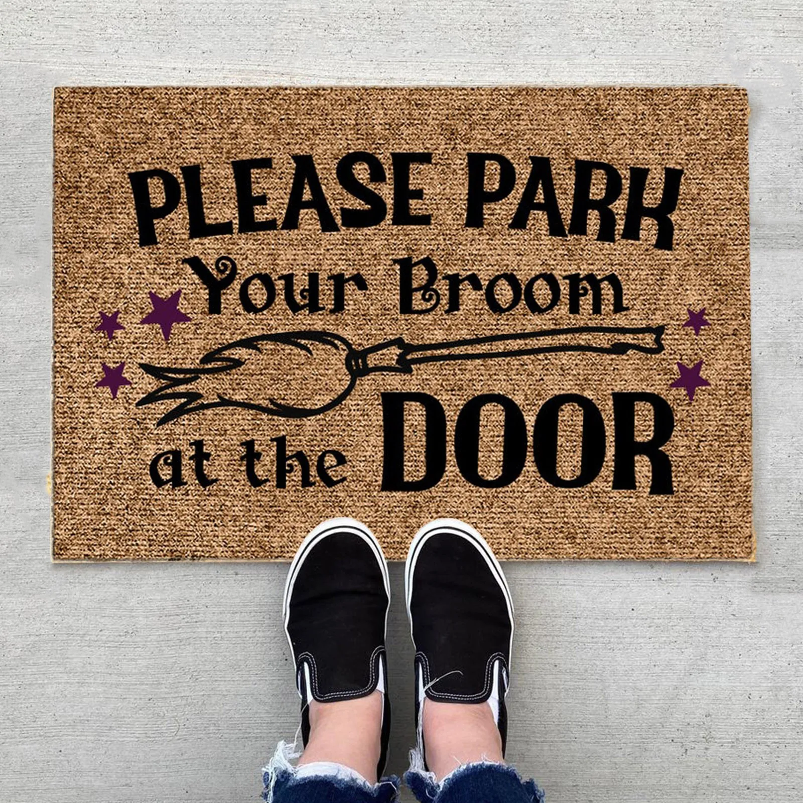 

Halloween Decoration Welcome Mat, Front Door Mat Carpet, Bat Candle Creative Funny Custom Mat