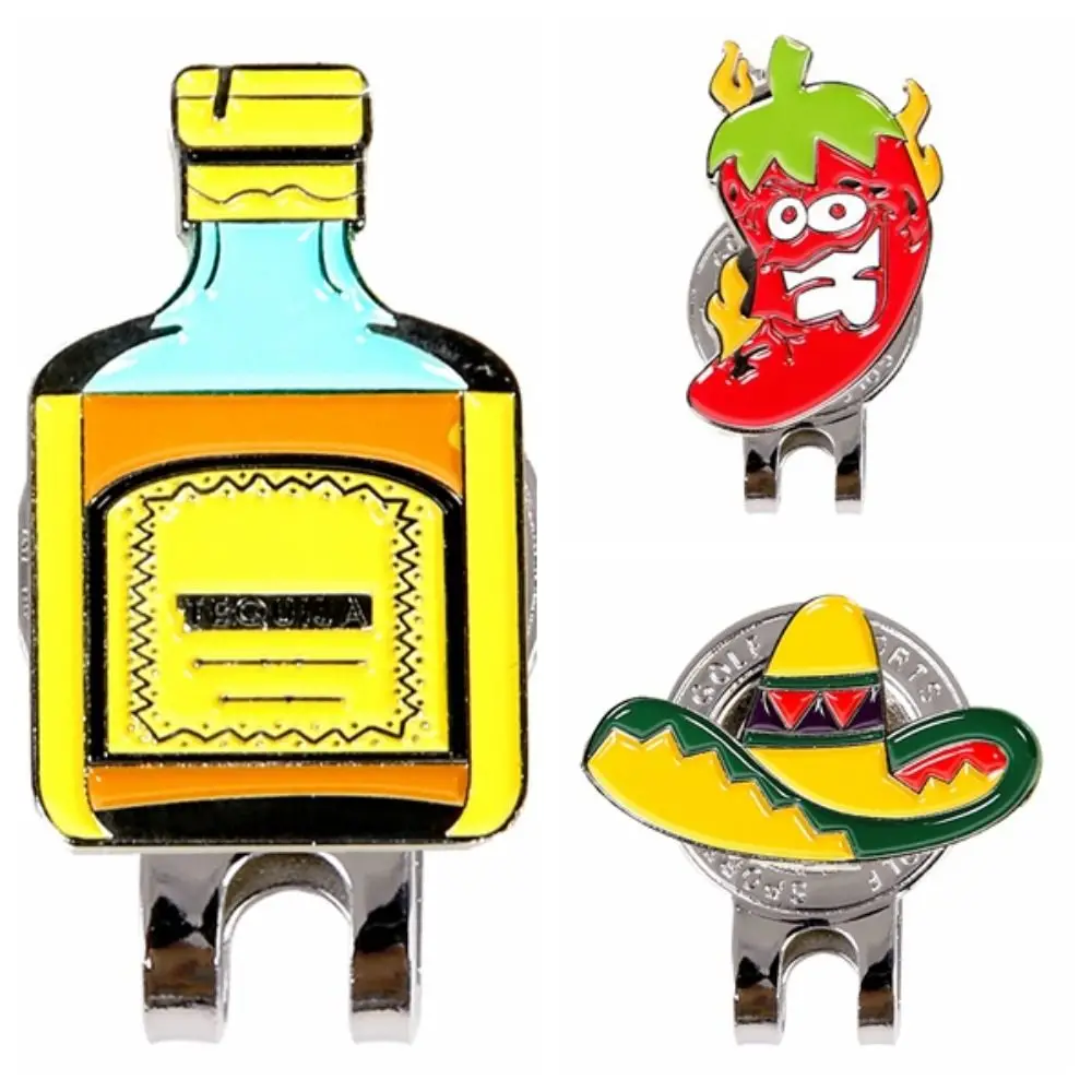 

Металлический маркер, зажим для шляпы для гольфа, аксессуары для гольфа, съемный маркер с круглыми стрелками, уникальный аксессуар для гольфа из сплава, подарок для мальчиков