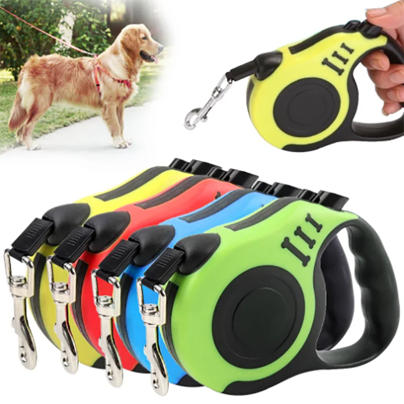 

3/5M Dog Leash Durable Leash Automatic Retractable Walking Running Leads Dog Cat Leashes Extending Pet Products Dogs Harness