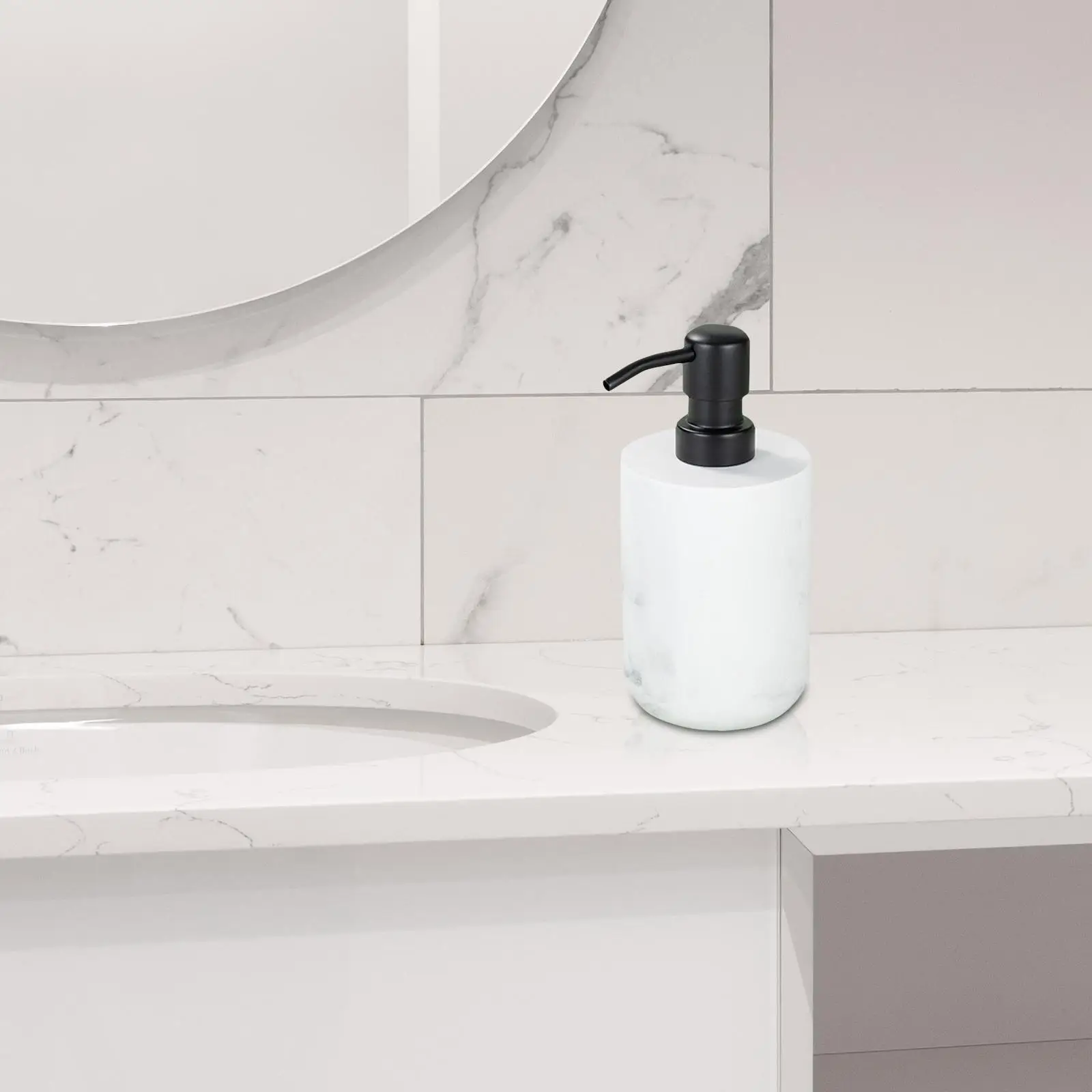 

Диспенсер для мыла из смолы, домашний пресс, бутылка для эфирного масла, цилиндрическая форма, белый