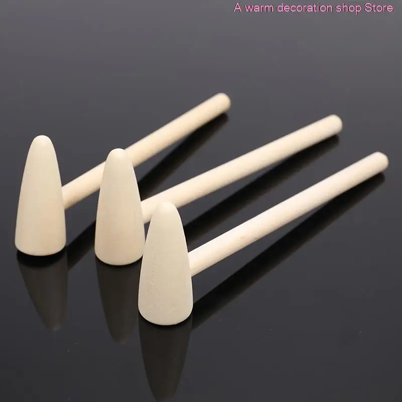 10PCS Solid Wood Mini Hammer For Planet Cake Kids With Flat Head Toys |