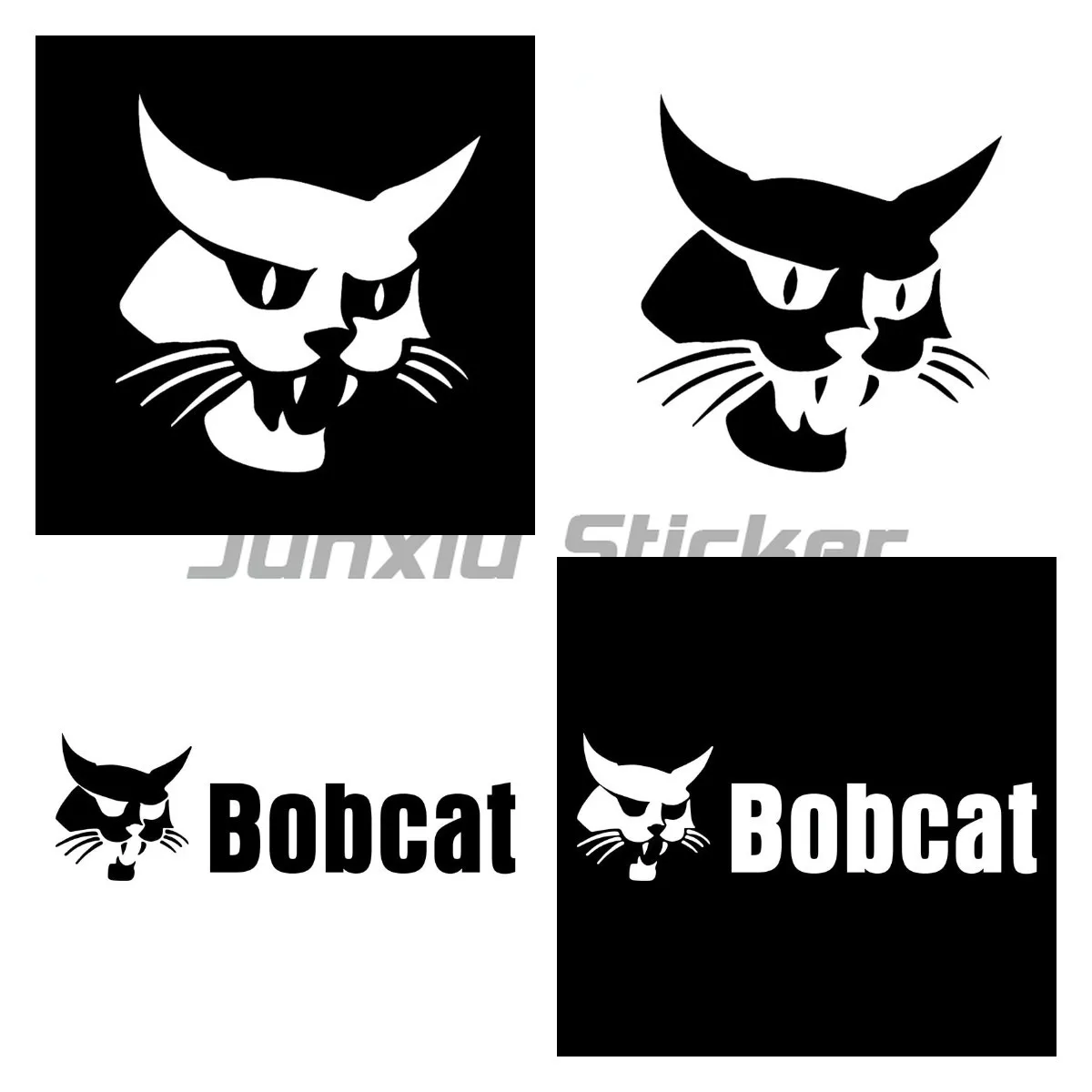 

Funny Bobcat Car Stickers Vinyl Sunscreen Decals Die Cut Car Accessories Personality Windows Trunk Decor