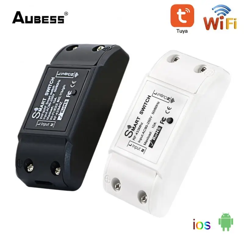 Автоматический выключатель Wi-Fi RF433 100-245 В таймер умный модуль двойного управления