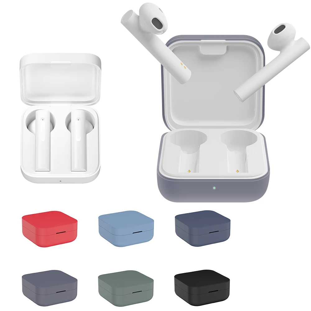 

For Xiaomi Air 2 SE Earphone Cover Anti-lost Soft Silicone Charging Case Cover For Xiaomi Air2 SE with 7 Colors Optional