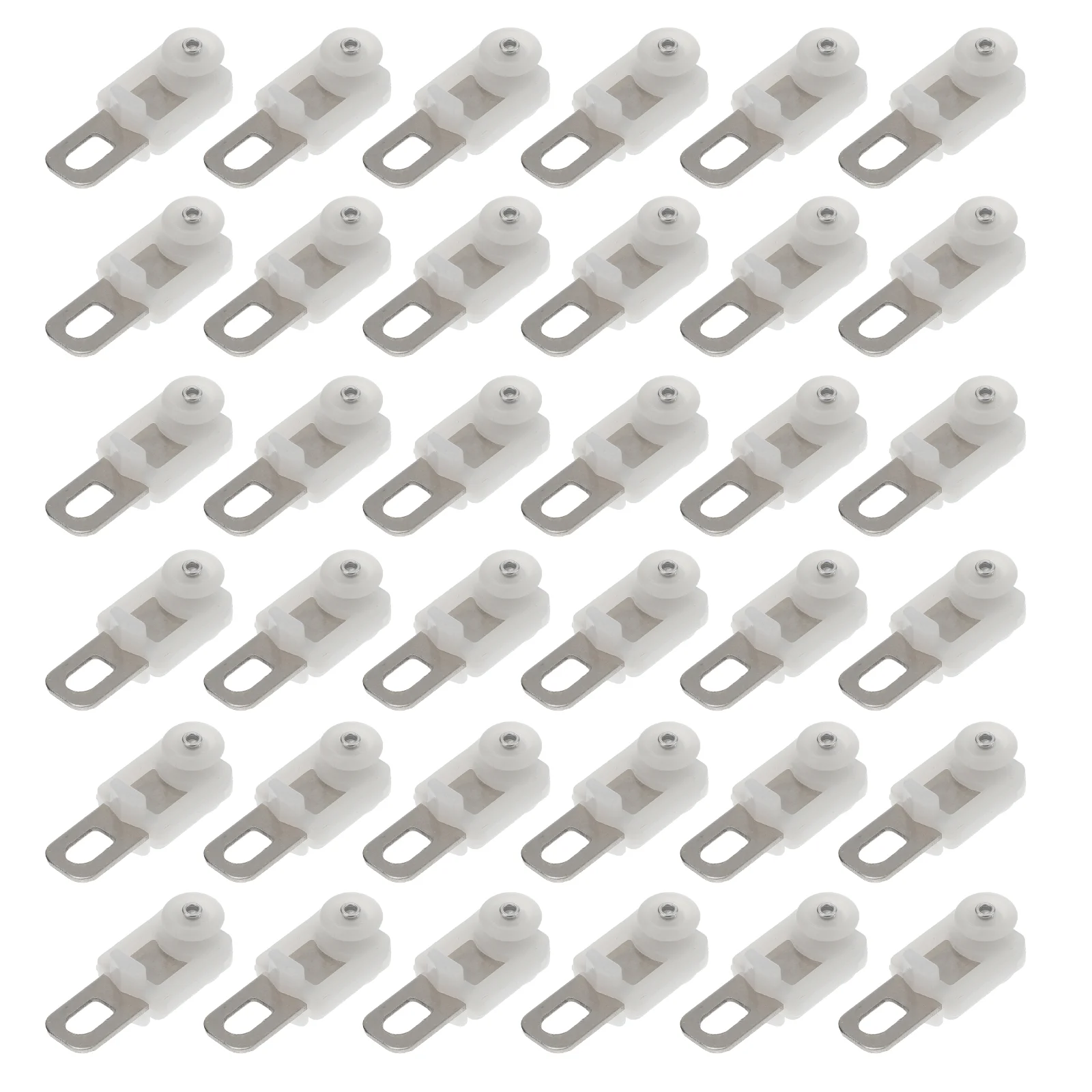 

50pcs Curtain Track Carrier Slide Roller Curtain Track Glider Railing Hooks