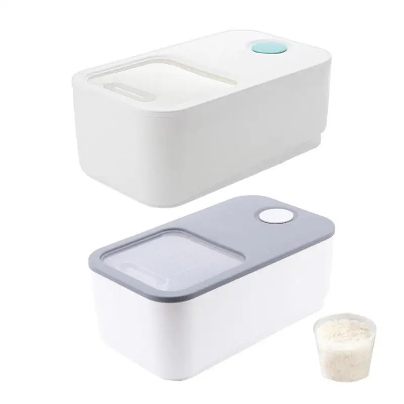 

22 Lbs Push-Pull Rice Dispenser Storage With Rolling Wheel Sliding Cover Design Versatile Kitchen Container Rice Box For Home