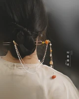 lovely pumpkin fringe accessories nunchaku hairpin senior daily simple cheongsam headwear hair bun hair