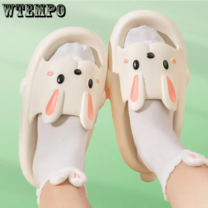 

Симпатичные женские тапочки WTEMPO, Нескользящие сандалии, Летние сланцы из ЭВА, пляжные Мягкие Шлепанцы на толстой платформе, Прямая поставка