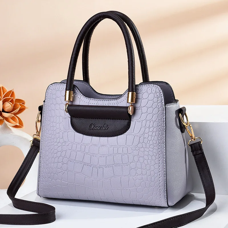 

[Boutique Women's Bags] 2022 New Fashion Women's Handbags Large-capacity Stone Pattern One-shoulder Messenger Bag Women