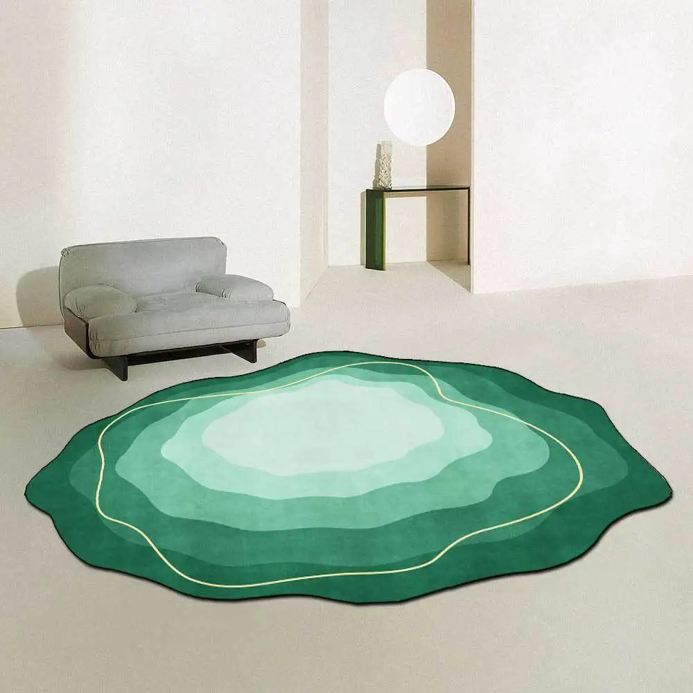 

Irregular Abstract Carpet Shaped Gradient Living Room Bedroom Floor Mat Kitchen Bathroom Non-Slip Absorbent Rug Can Be Customize