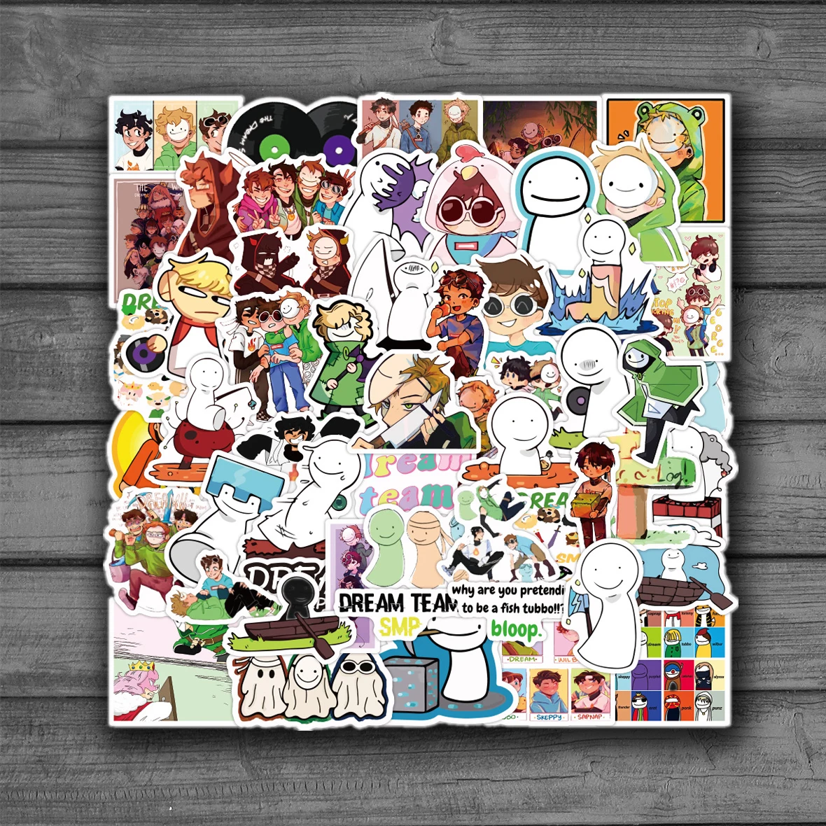 

50Pcs New Dream Smp Sticker Aesthetic Cartoon Anime Graffiti Laptop Suitcase Waterproof DIY Kids Toy Gift Stationery Stickers