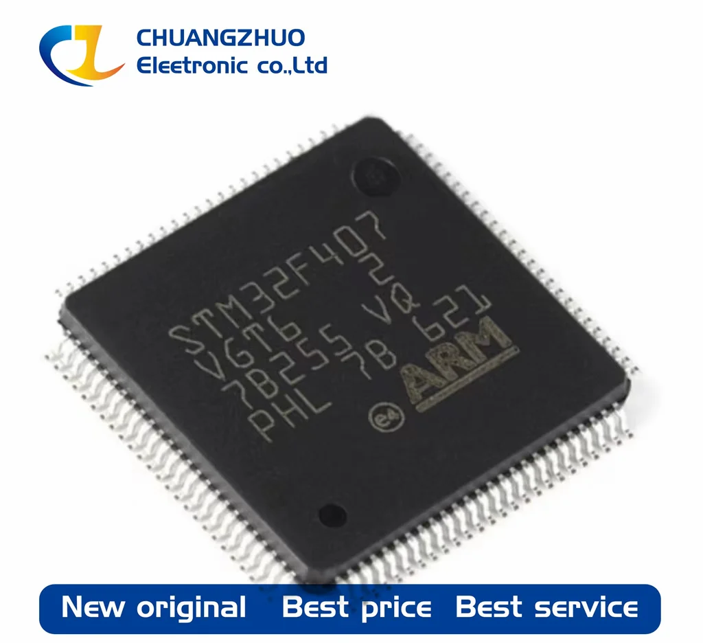 

1Pcs New original STM32F407VGT6TR STM32F407VGT6 1MB 1.8V~3.6V ARM Cortex-M4 168MHz 82 LQFP-100(14x14)