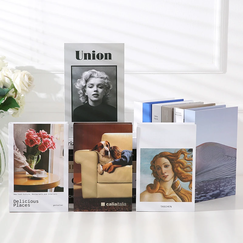 

3 PCS/lot Foldable Fake Book Simple Modern Decoration Prop Book Model Coffee Shop Hotel Study Soft Decoration Prop Book Model